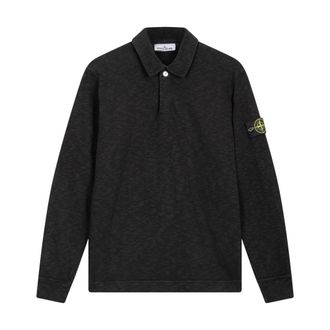 Stone Island Polo Shirts, male, Black, Size: XL Mens Knitwear Polo Nero Aw25