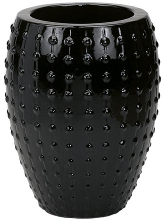 Baq Hochwertiger In-/Outdoor Blumentopf Laos Emperor &oslash; 44 cm/H&ouml;he 55 cm, Schwarz