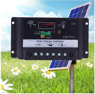 Trade Shop Trade Shop - Regulador De Carga 12 / 24v 20a Panel Solar Camper Fotovoltaica Nautica