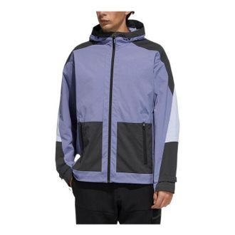 adidas Colorblock Hooded Jacket Purple H40226
