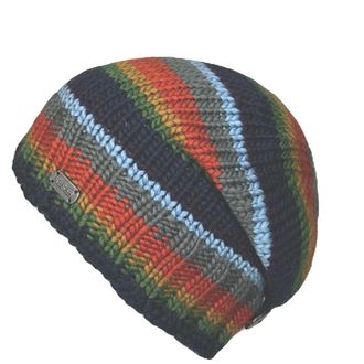 KuSan 100% Wool Button Down Beanie Hat (OneSize) PK1329 (Multi Stripe)