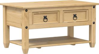 vidaXL Vidaxl - Mesa De Centro Cajones Corona Madera Maciza De Pino 85x50x45 Cm