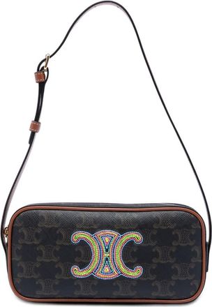 Celine Pre-owned Celine Mini Triomphe Cuir Coated Canvas Camera Bag Ladies BMYYHV2TUT8GRC81