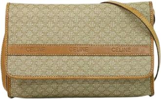Celine Pre-owned Cross Body Bags, female, Beige, Size: ONE SIZE Pre-owned Vintage macadam shoulder bag