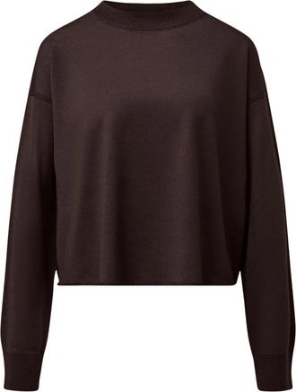 Drykorn Malese - Dames - Ronde hals truien - Bruin - XL - Wol - Truien & Vesten