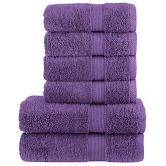 Berkfield Home 6 Piece Premium Towel Set SOLUND Purple 600 gsm