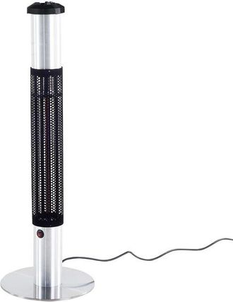 Beliani Beliani - Estufa De Patio De Metal Negro 110 Cm Independiente Con Cenicero Incorporado 1500w Vezuvio