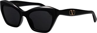 Valentino Garavani Vg 0009S Zonnebril - Dames - Zonnebrillen - Zwart - 52 MM - Accessoires