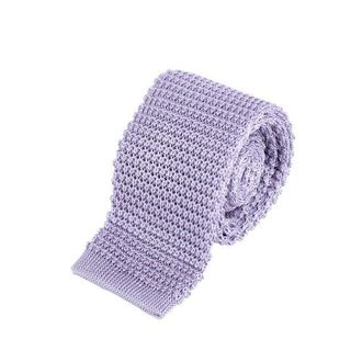 Trafalgar Store Zion Knit Silk Solid Colored Necktie in Lilac at Nordstrom