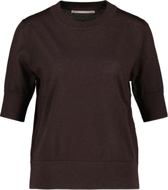 Mercer Amsterdam Scuba Crewneck - Dames - Ronde hals truien - Bruin - 2XL - Polyester - Truien & Vesten