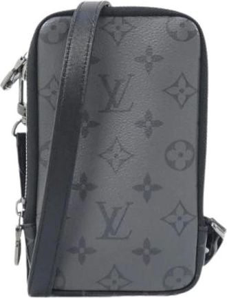 Louis Vuitton Pre-owned Cross Body Bags, male, Black, Size: ONE SIZE Pre-owned Monogram Eclipse Reverse Shoulder Bag