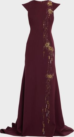 Bibhu Mohapatra Crystal Embellished Cady Trumpet Gown