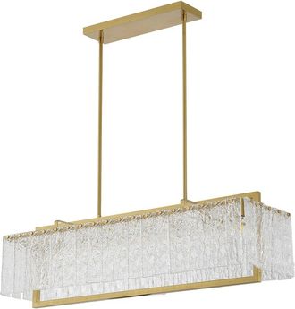 Bethel International 7-Light Chandelier With Rippled Glass