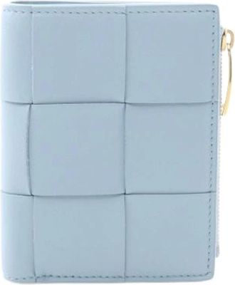 Bottega Veneta Pre-owned Bi-fold Portemonnee - Dames - Vintage Accessoires - Blauw - ONE Size - Leer - Vintage