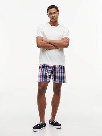Tommy Hilfiger Mens Regular Fit 7 Madras Short - Navy Multi - 29