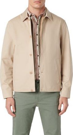 Bugatchi Button-Up Twill Jacket in Beige at Nordstrom Rack, Size Xx-Large