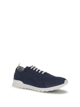Kiton Stretch Knit Sneaker - Navy