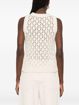 Fabiana Filippi Open-Knit Tank Top - Cream