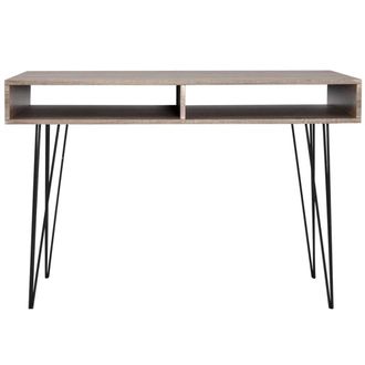Berkfield Home Desk with 2 Compartments Grey