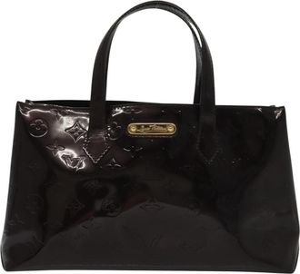 Louis Vuitton Wilshire Handbag Monogram Vernis Purple Patent_Leather Bag (Pre-Owned)