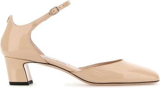Jimmy Choo London Womens Skin Pink Pixie Pumps - Nude Leather - Size EU 40