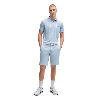 HUGO BOSS Heren Contrast Logo Performance Regular Poloshirt (Paars)