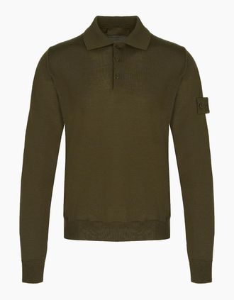 Stone Island Mens Ghost 5100076 Knitted Polo Green - Size: XX