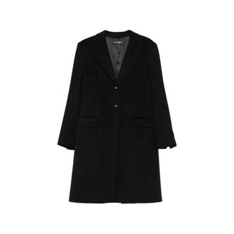 Dolce & Gabbana Single-breasted Logo-plaque Coat