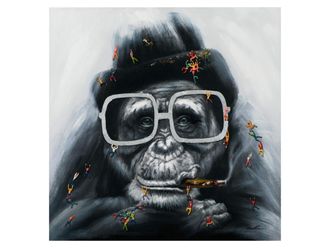 Schubiger M&ouml;bel Bild Rauchender Affe mit Kleinen Menschen