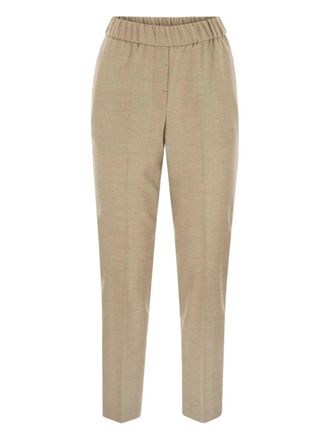PESERICO elasticated-waistband trousers - Neutrals