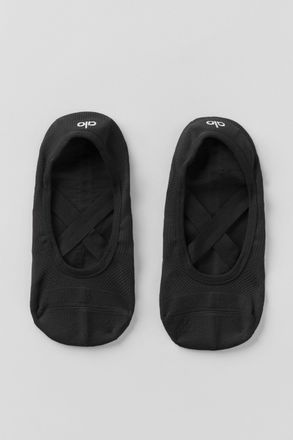 Alo | Womens Pivot Barre Socks in Black, Size: S/M (5-7.5)