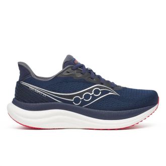 Saucony Mens Triumph 23 Running Shoes In Navy/red