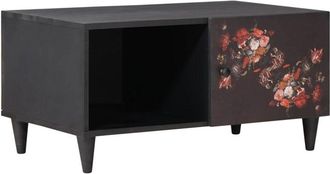 vidaXL Mesa De Caf&eacute; Multicolor 80 X 50 X 40 Cm Madera De Mango Maciza Vidaxl