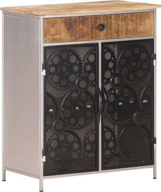 vidaXL Vidaxl - Aparador De Madera De Mango Rugosa Y Hierro 60x35x75 Cm