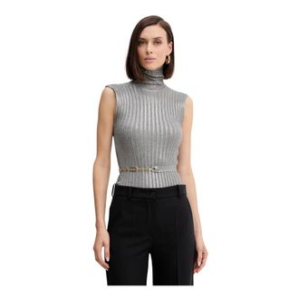 Simona Corsellini Jersey de cuello alto acanalado - Knitwear - Mujer - Gris - XL