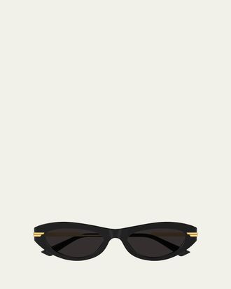 Bottega Veneta BV1368S Cat-Eye Recycled Acetate Sunglasses