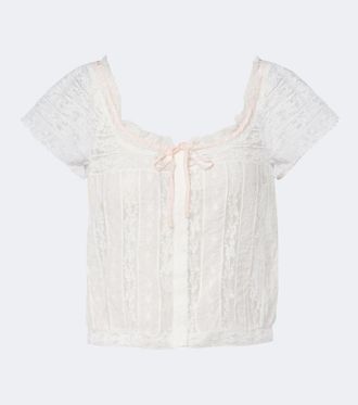 D&ocirc;en D&ocirc;en Greta embroidered lace cotton top