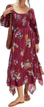 Free People Morning Glory Maxi Dress In Earth Red Combo