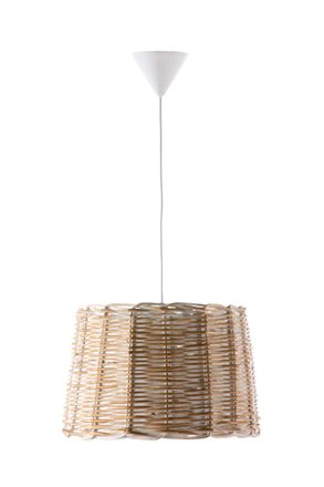 Els Banys L&aacute;mpara techo de mimbre decapado