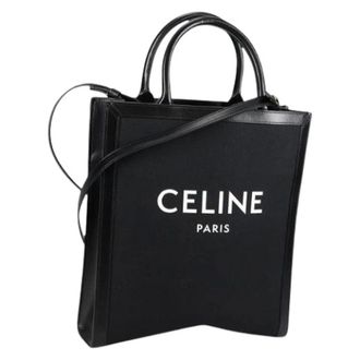 Celine Pre-owned Tote Bags, female, Black, Size: ONE SIZE Pre-owned Canvas celine-bags