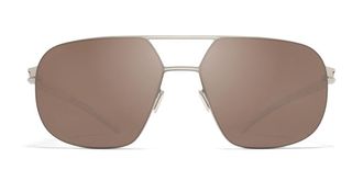 Mykita Angus Polarized 459 Mens Sunglasses Silver Size 56