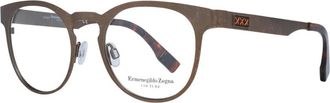 Ermenegildo Zegna Ronde Titanium Optische Monturen - Heren - Brillen - Bruin - ONE Size - Accessoires