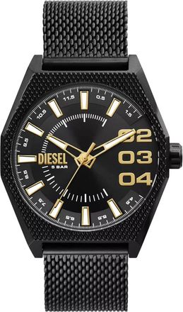Diesel Mens Scraper Black Dial Watch