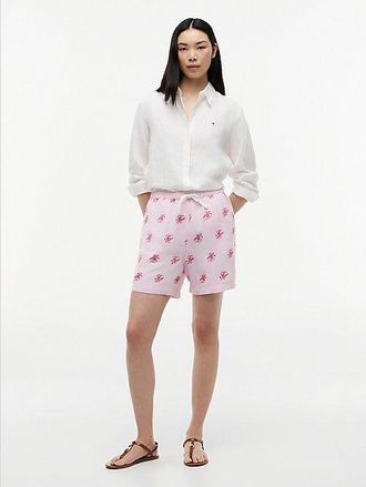 Tommy Hilfiger Linen Blend Print Relaxed Shorts