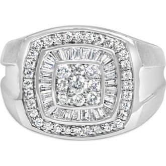 House of Brilliance 14K White Gold Mens Diamond Band Ring at Nordstrom, Size 10.5