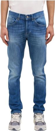 Dondup George Jeans - Heren - Slim Fit Jeans - Blauw - W30 - Leer - Jeans