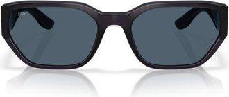 Costa Clemente 58mm Polarized Rectangular Sunglasses in Deep Purple/Gray 580P at Nordstrom