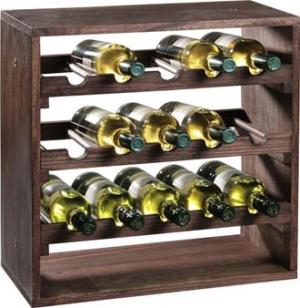 KESPER 69243 Estanter&iacute;a Para Vino De Madera De Pino 15 Botellas