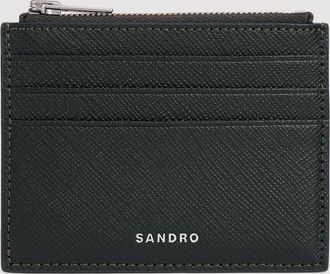 Sandro Synthetic leather zip card holder