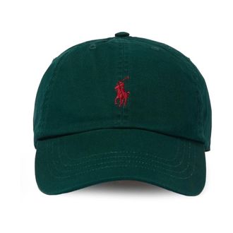 Polo Ralph Lauren Embroidered Logo Cotton Hats - female - Polo Ralph Lauren - Hats & Caps - Green - ONE SIZE - Accessories